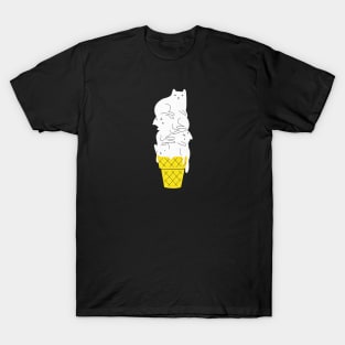 cats cat ice cream T-Shirt
